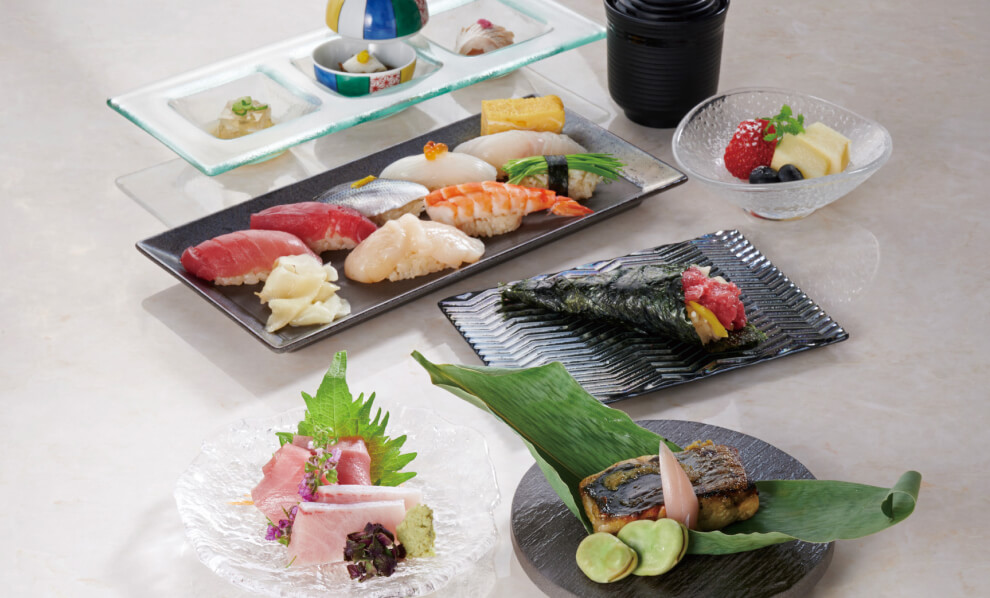 寿司を中心とした魚介料理が楽しめる忘新年会プラン 