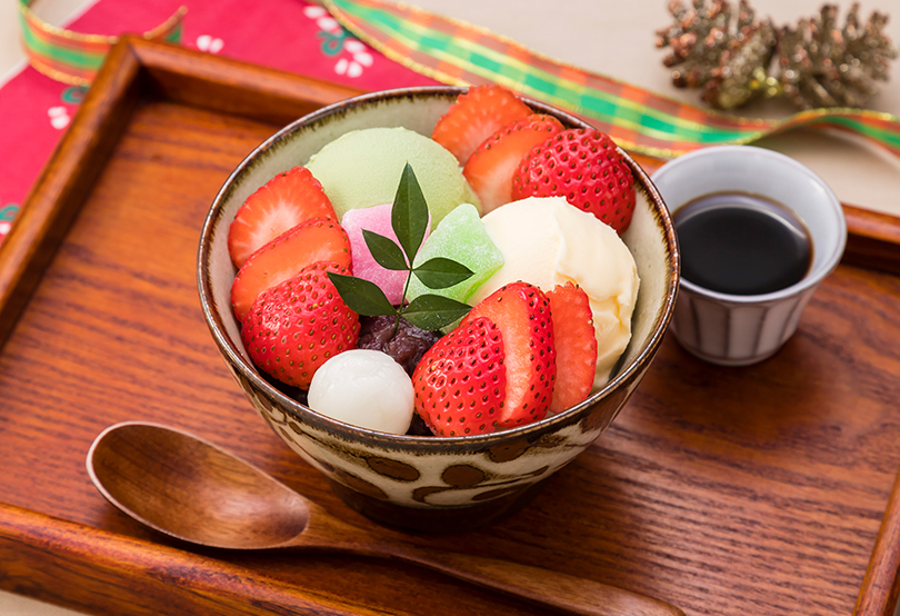 冬限定 雪見あんみつ